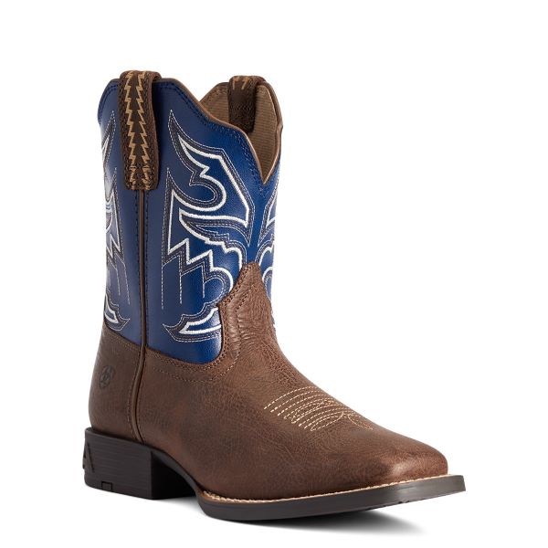 le bos Ariat Adobe Chocolate Sorting Pen Youth Wide Square Toe Western Boots 10038333
