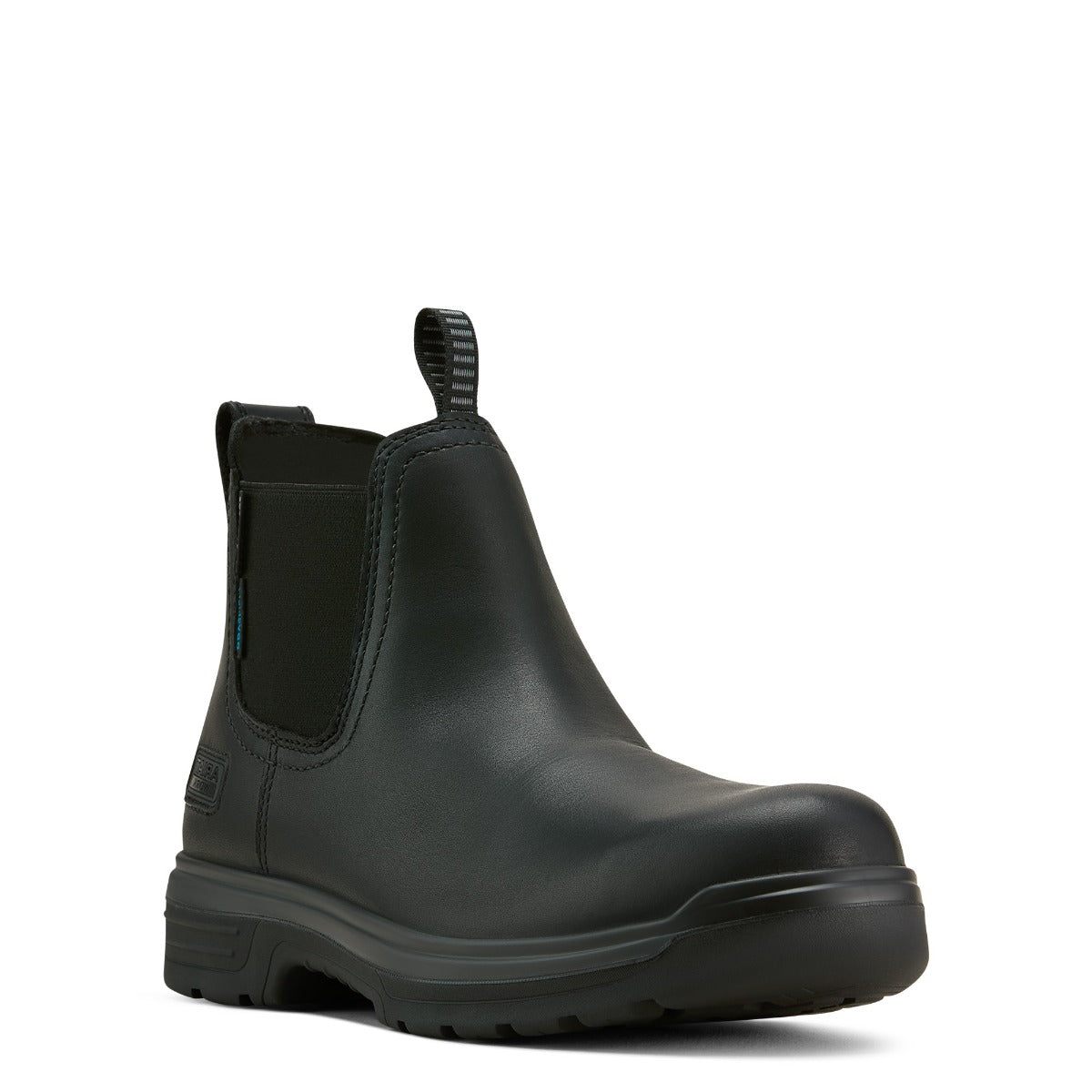 le bos Ariat All Black Turbo Chelsea CSA Waterproof Men's Carbon Toe Work Boots 10060898