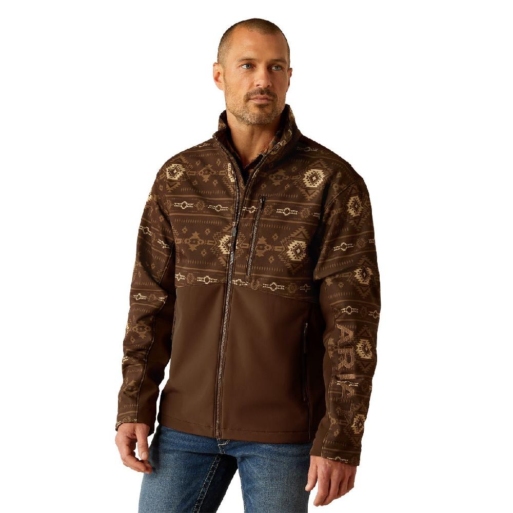le bos Ariat Banyan Bark Southwest Print Logan Men's Softshell Jacket 10055416