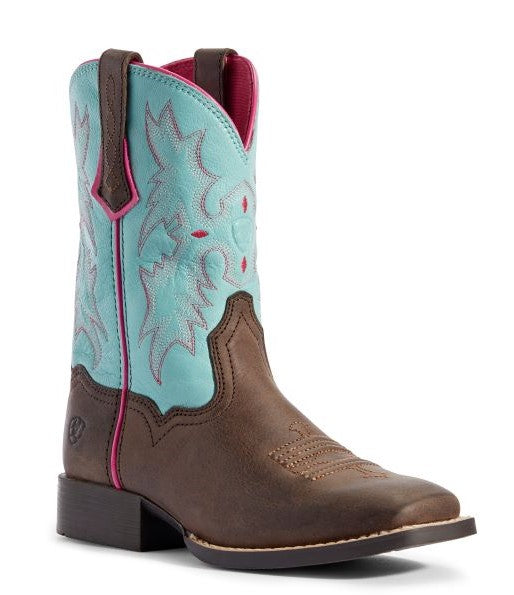 le bos Ariat Bay Brown Tombstone Kids Western Boot 10031516