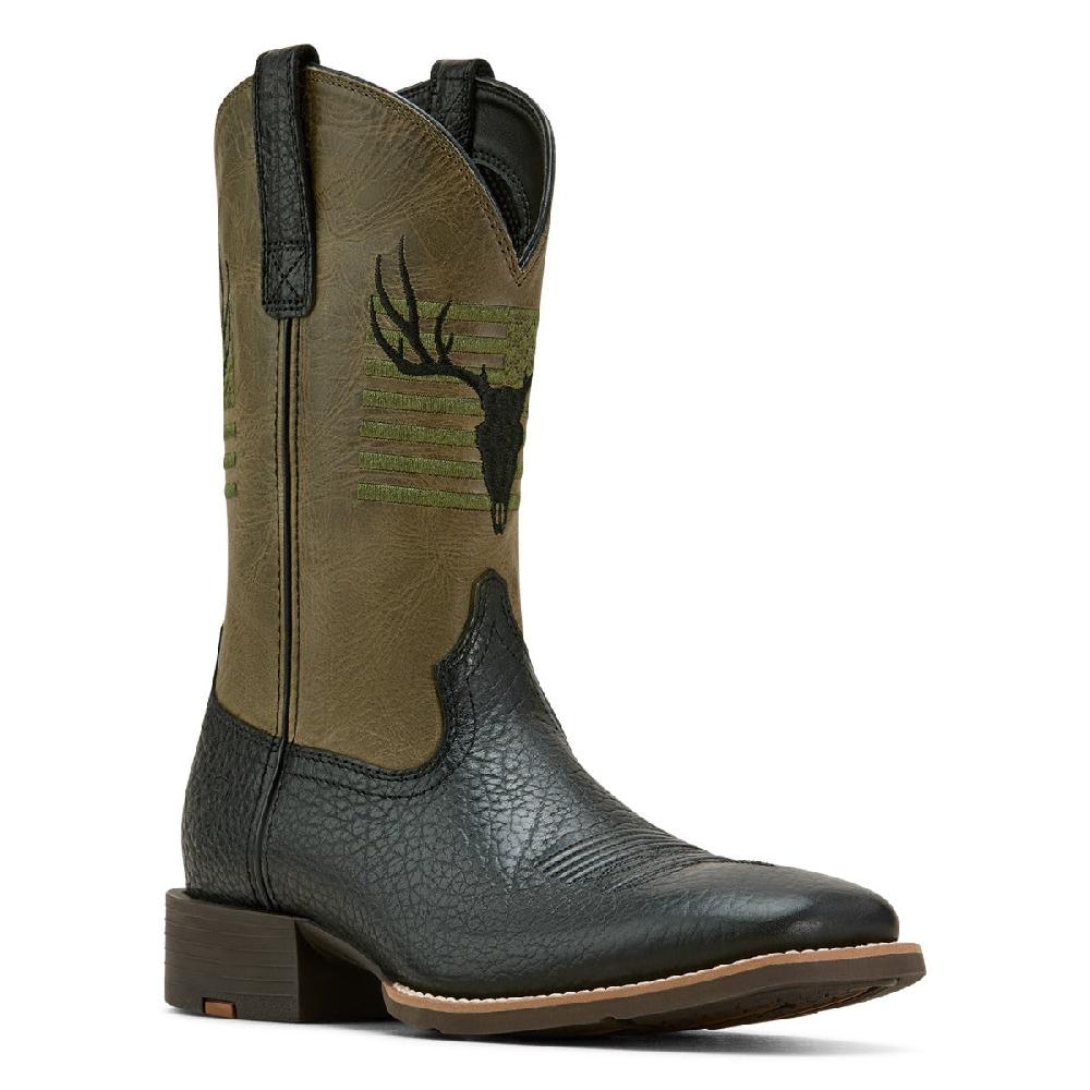 le bos Ariat Black Adobe/Four Leaf Clover Sport Antlers Men's Cowboy Boots 10061231