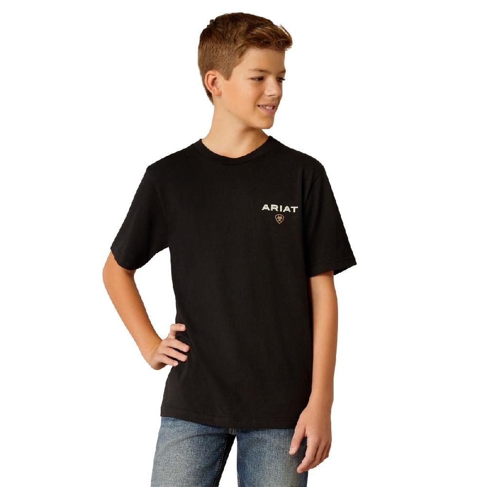 Le Bos Ariat Black American Rancher Boys' T-Shirt 10052039