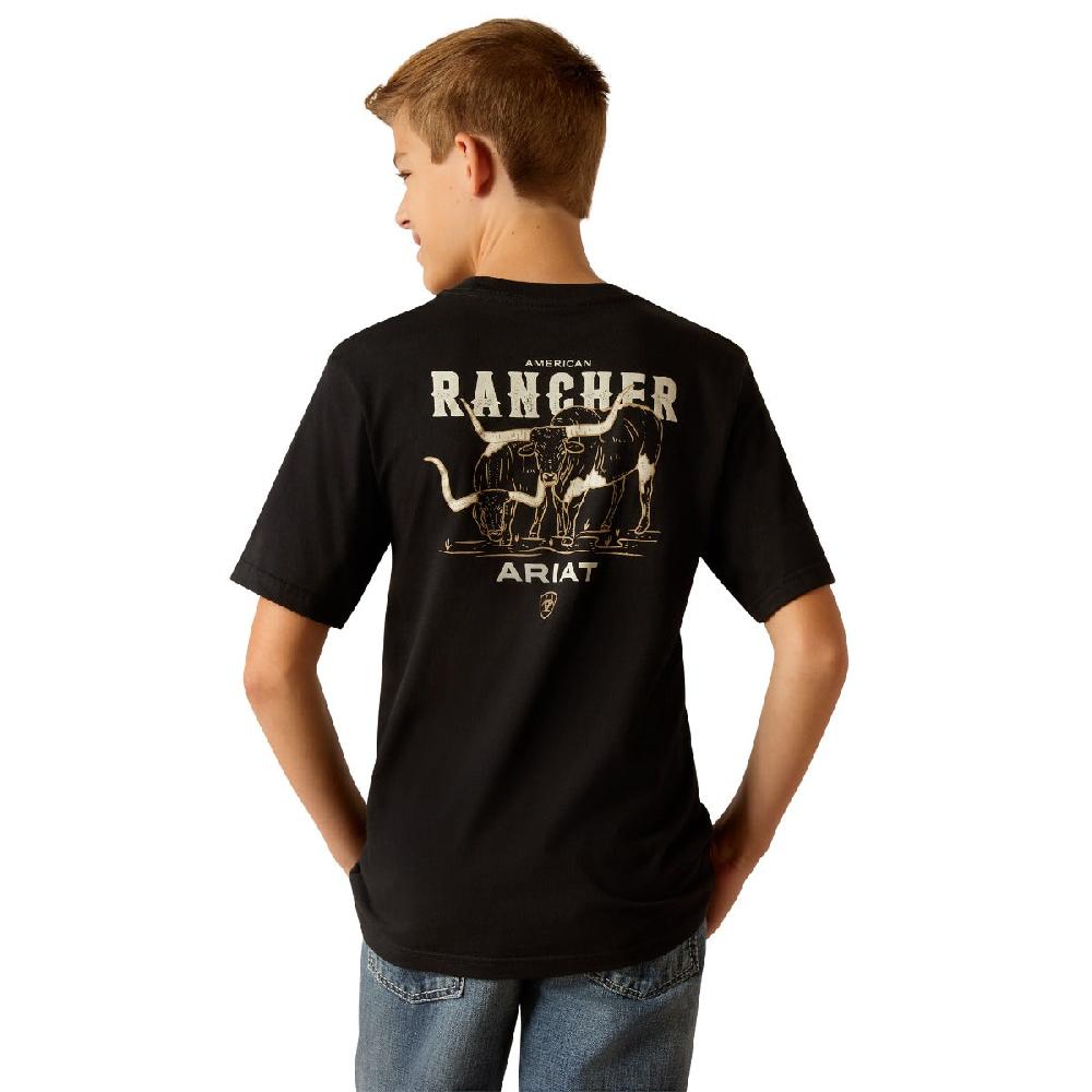 le bos Ariat Black American Rancher Boys' T-Shirt 10052039