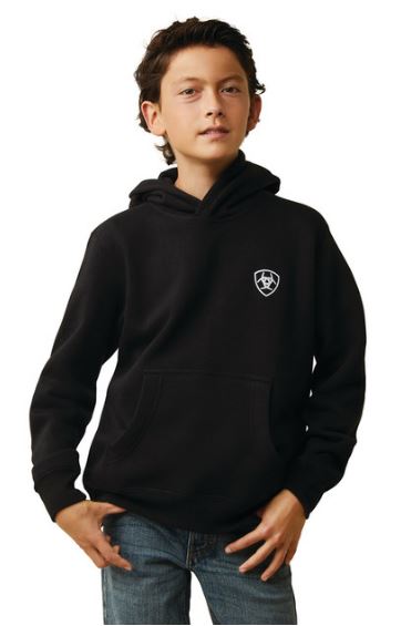 le bos Ariat Black Americana Boys Block Hoodie 10041154