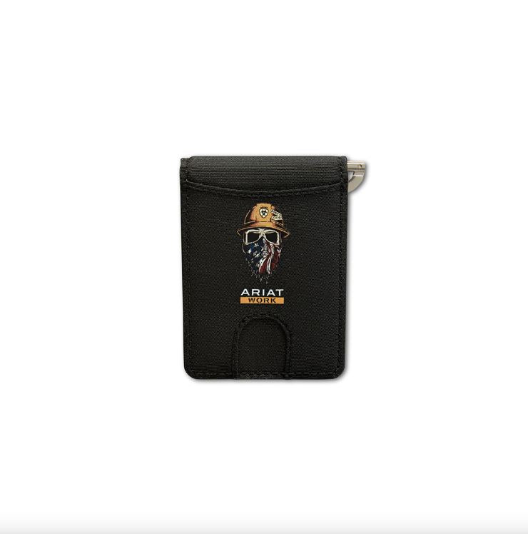 le bos Ariat Black Bifold Money Clip Style Men's Work Wallet A3401501