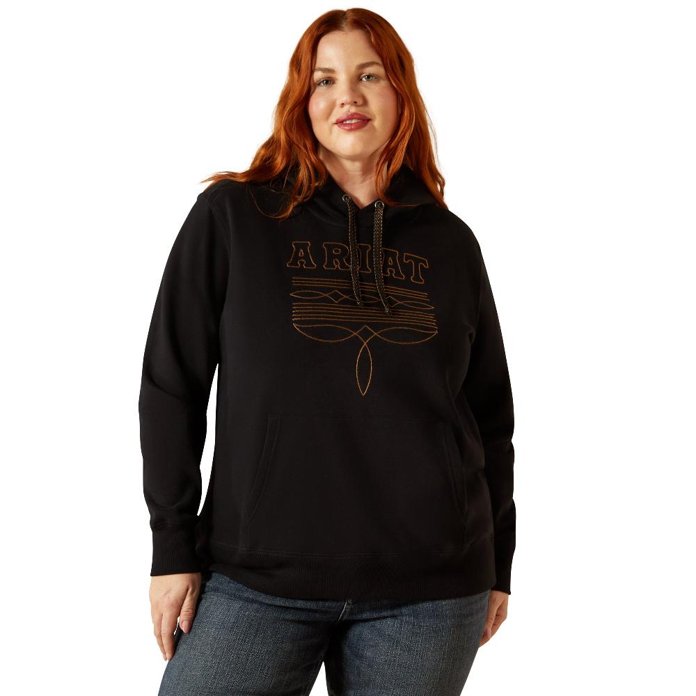 le bos Ariat Black Booted Women's Logo Hoodie 10062734