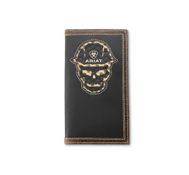 le bos Ariat Black Checkbook Style Men's Work Wallet A3400701