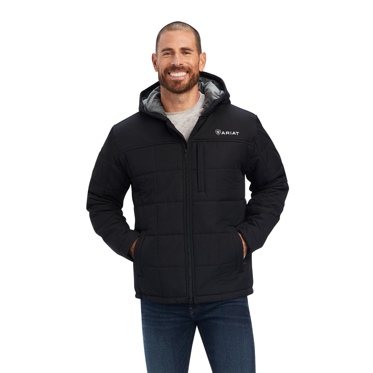 le bos Ariat Black Crius Men's Hooded Insulated Jacket 10041649