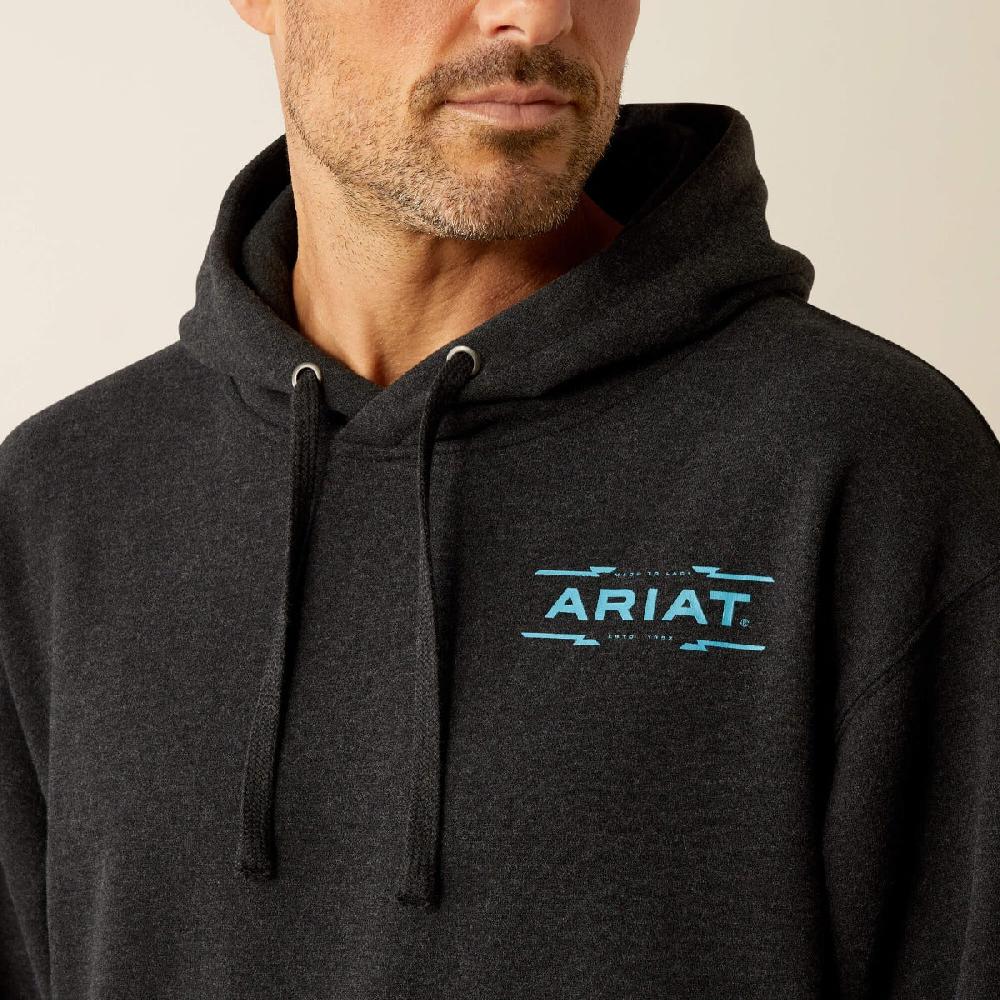 Le Bos Ariat Black Heather Diamond Canyan Men's Hoodie 10052007