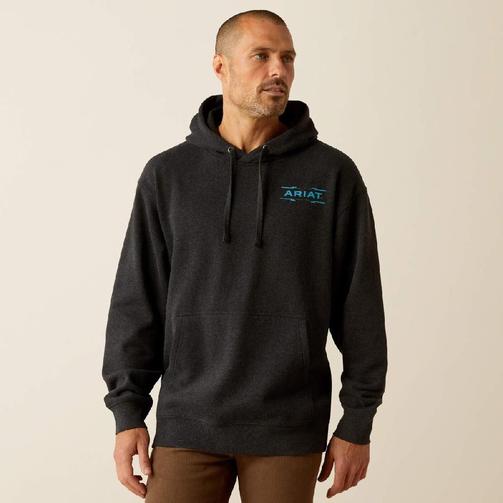 le bos Ariat Black Heather Diamond Canyan Men's Hoodie 10052007