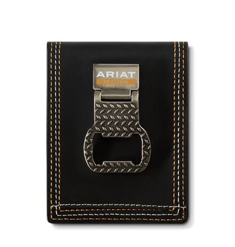 le bos Ariat Black Men's Bifold Work Wallet A3400801