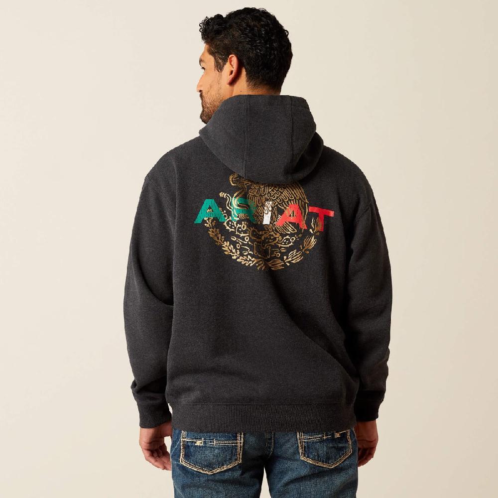 Le Bos Ariat Black Mexico Flag Lookup Men's Hoodie 10051998
