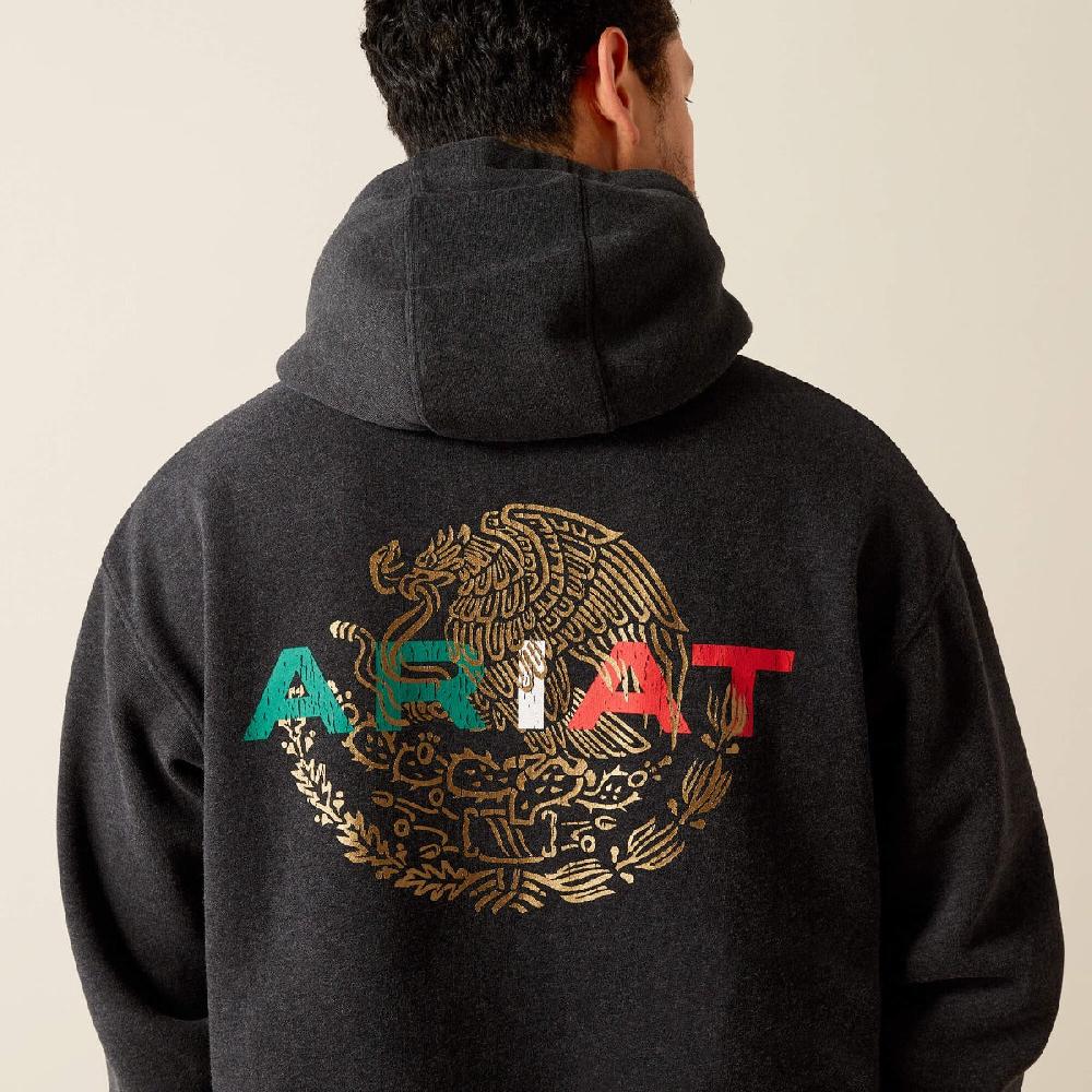 le bos Ariat Black Mexico Flag Lookup Men's Hoodie 10051998