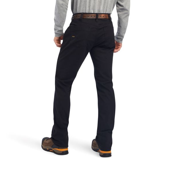Le Bos Ariat Black Rebar M4 Relaxed DuraStretch Made Tough Men's Stackable Straight Leg Pants 10041083