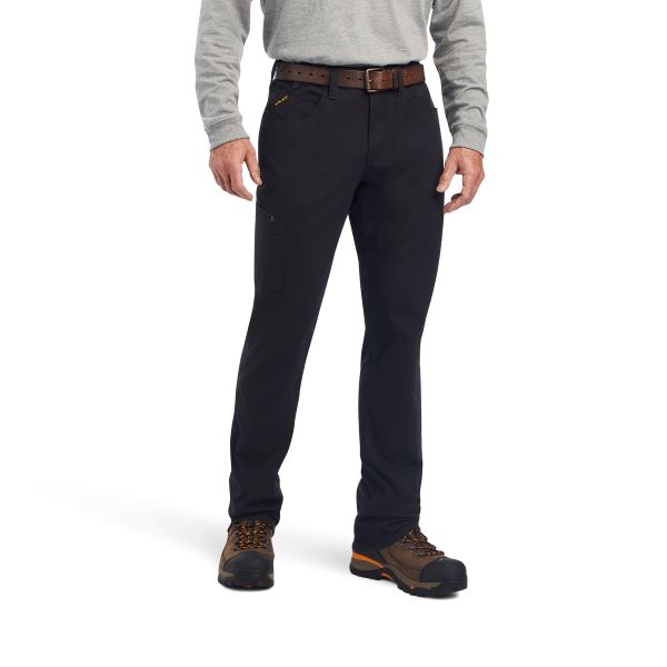 le bos Ariat Black Rebar M4 Relaxed DuraStretch Made Tough Men's Stackable Straight Leg Pants 10041083