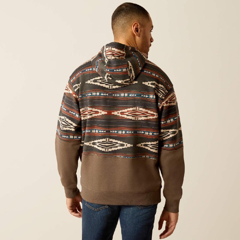 Le Bos Ariat Blue Color Block Men's Hoodie 10052452