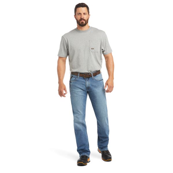 Le Bos Ariat Blue Haze Rebar M4 Relaxed DuraStretch Basic Boot Cut Jean 10021854