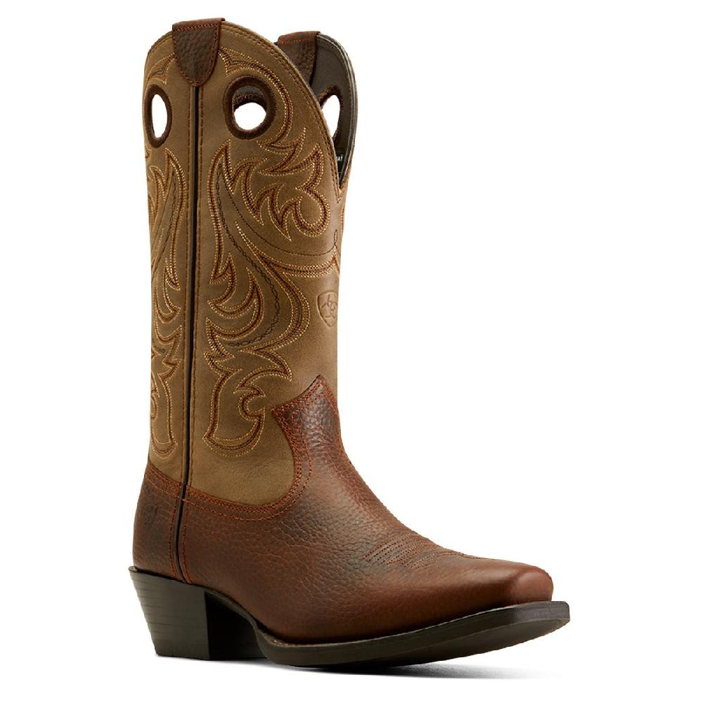 le bos Ariat Brown Oiled Rowdy/Brown Bomber Sport Square Toe Men's Cowboy Boots 10050992
