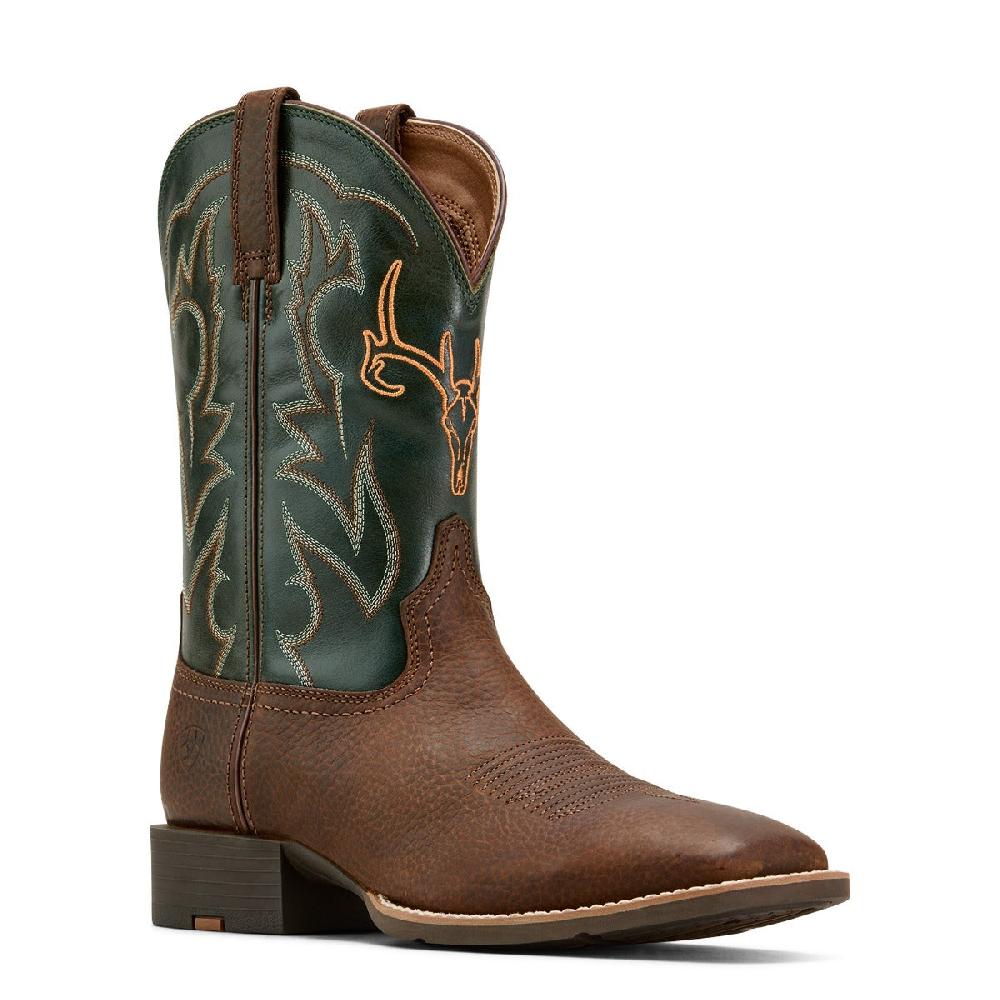le bos Ariat Brown Oiled Rowdy/Tack Green Men's Sport Outdoor Cowboy Boots 10061187