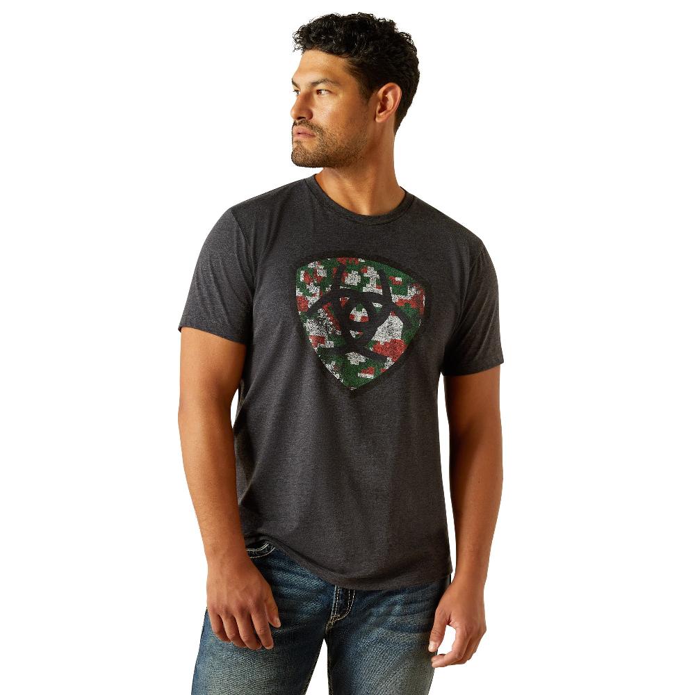 le bos Ariat Charcoal Heather Mexidigi Men's Distressed T-Shirt 10058892