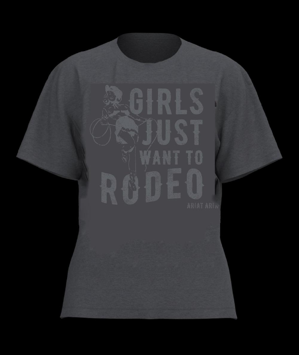 Le Bos Ariat Charcoal Heather Rodeo Women's T-Shirt 10058879