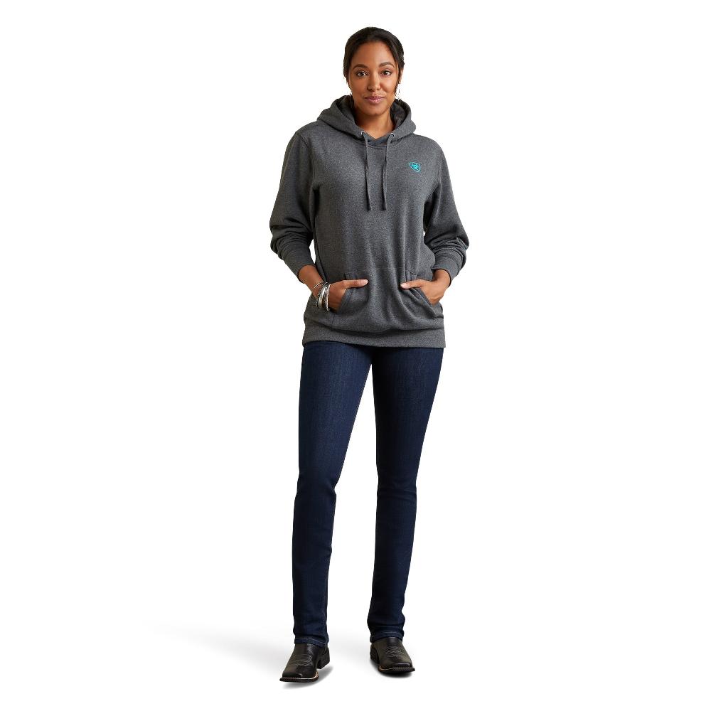 le bos Ariat Charcoal Heather Women's Logo Hoodie 10040811