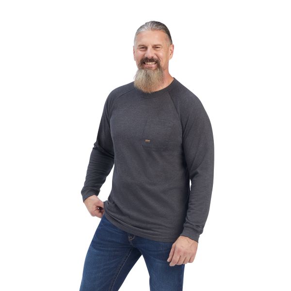Le Bos Ariat Charcoal Rebar Roughneck Skull Men's Graphic Tee Shirt 10041588