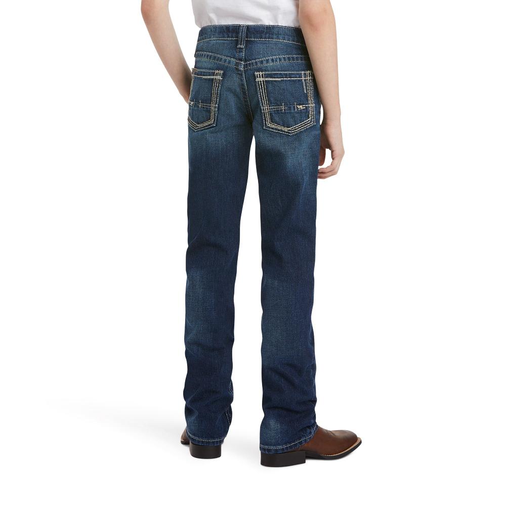 le bos Ariat Cyclone B5 Slim Boundary Stackable Straight Leg Boys' Jeans 10018338