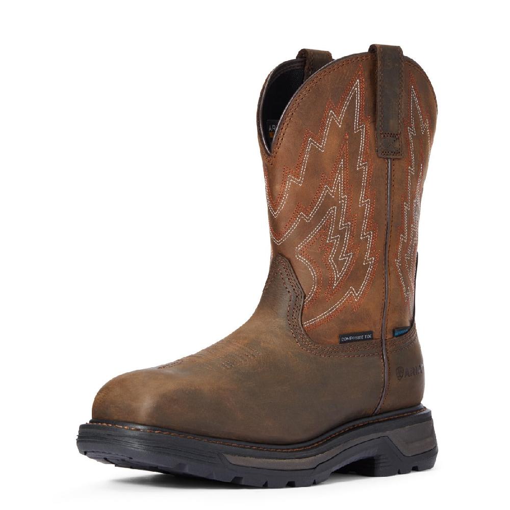 le bos Ariat Dark Brown Big Rig 11 inch Waterproof Composite Toe Mens Work Boots 10033993