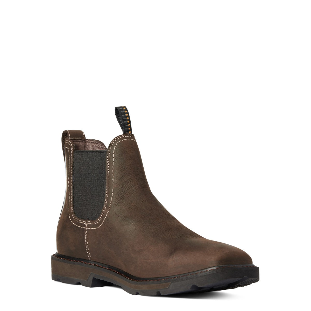 Le Bos Ariat Dark Brown Groundbreaker Chelsea Wide Square Toe Men's Waterproof Work Boots 10038324