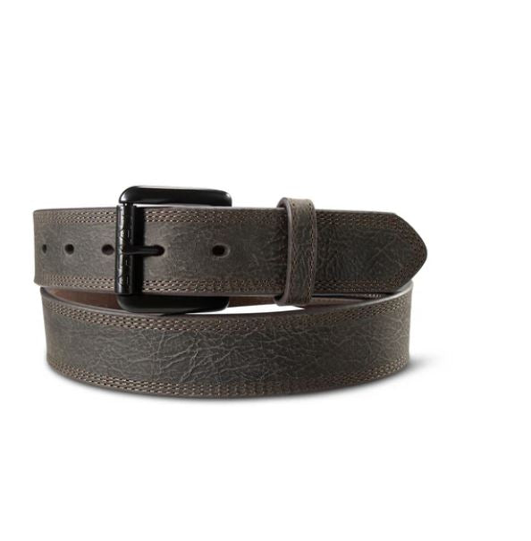 le bos Ariat Dark Brown Men's Work Belt with Triple Stitch Design A1700134