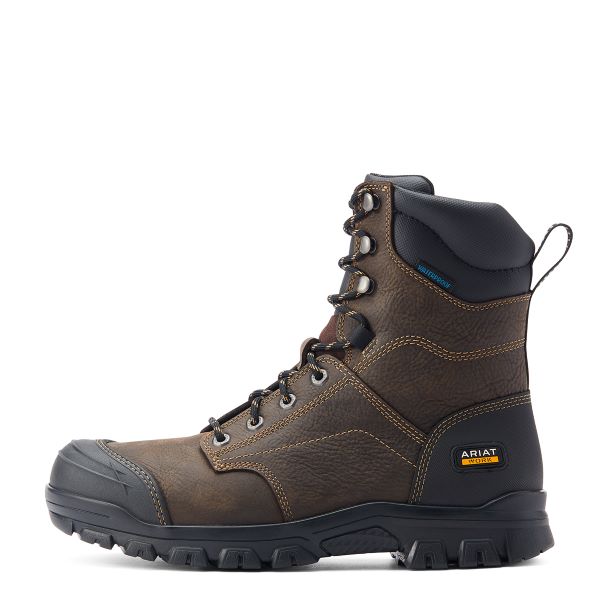 Le Bos Ariat Dark Brown Treadfast 8 Inch Men's Waterproof Work Boots 10042484