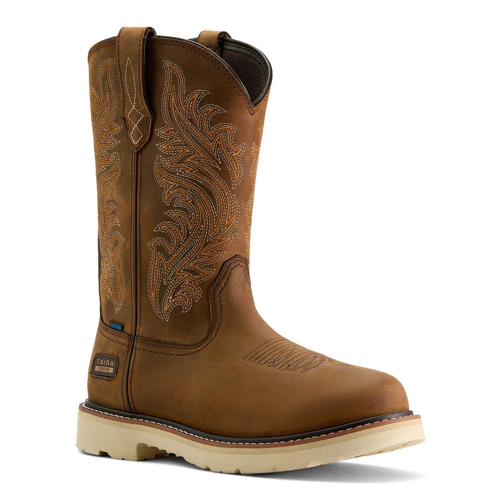 le bos Ariat Distressed Brown Activator Argo Waterproof Men's Round Toe Work Boots 10063860