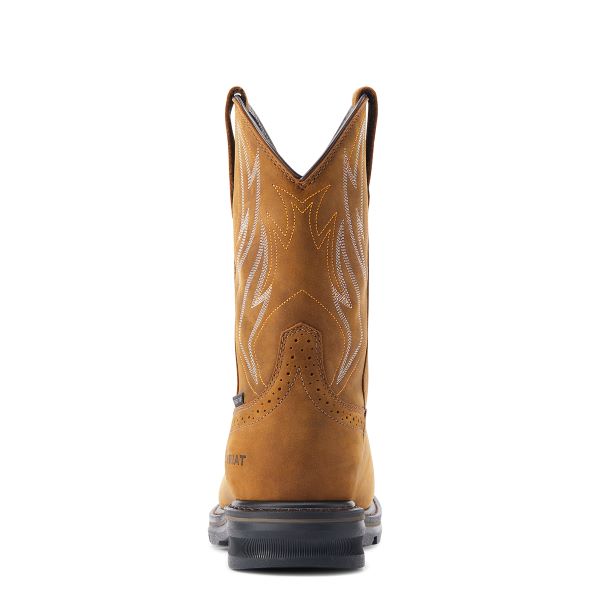 Le Bos Ariat Distressed Brown Sierra Shock Shield Waterproof Steel Toe Men's Work Boots 10044544