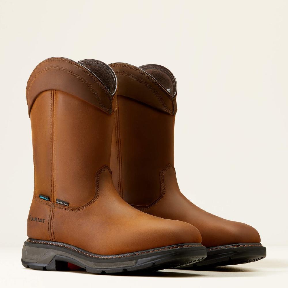Le Bos Ariat Distressed Brown Workhog XT Wellington Waterproof Carbon Toe Men's Work Boot 10050833