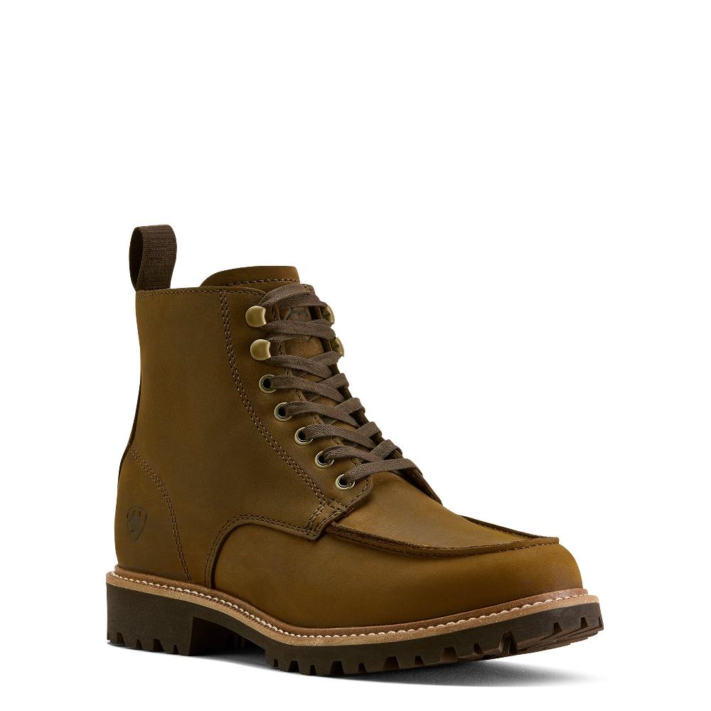 le bos Ariat Distressed Dark Wheat Split Rock Moe Toe Men's Western Boots 10064040