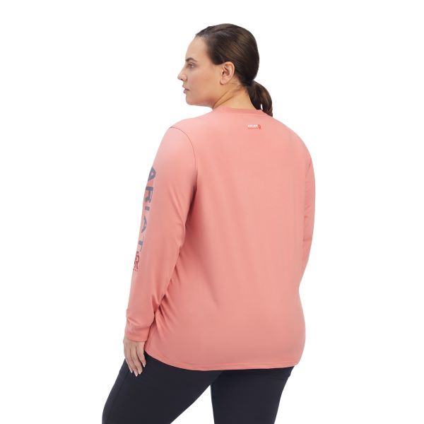 Le Bos Ariat Faded Rose FR Stretch Logo Women's Longsleeve T-Shirt 10041406