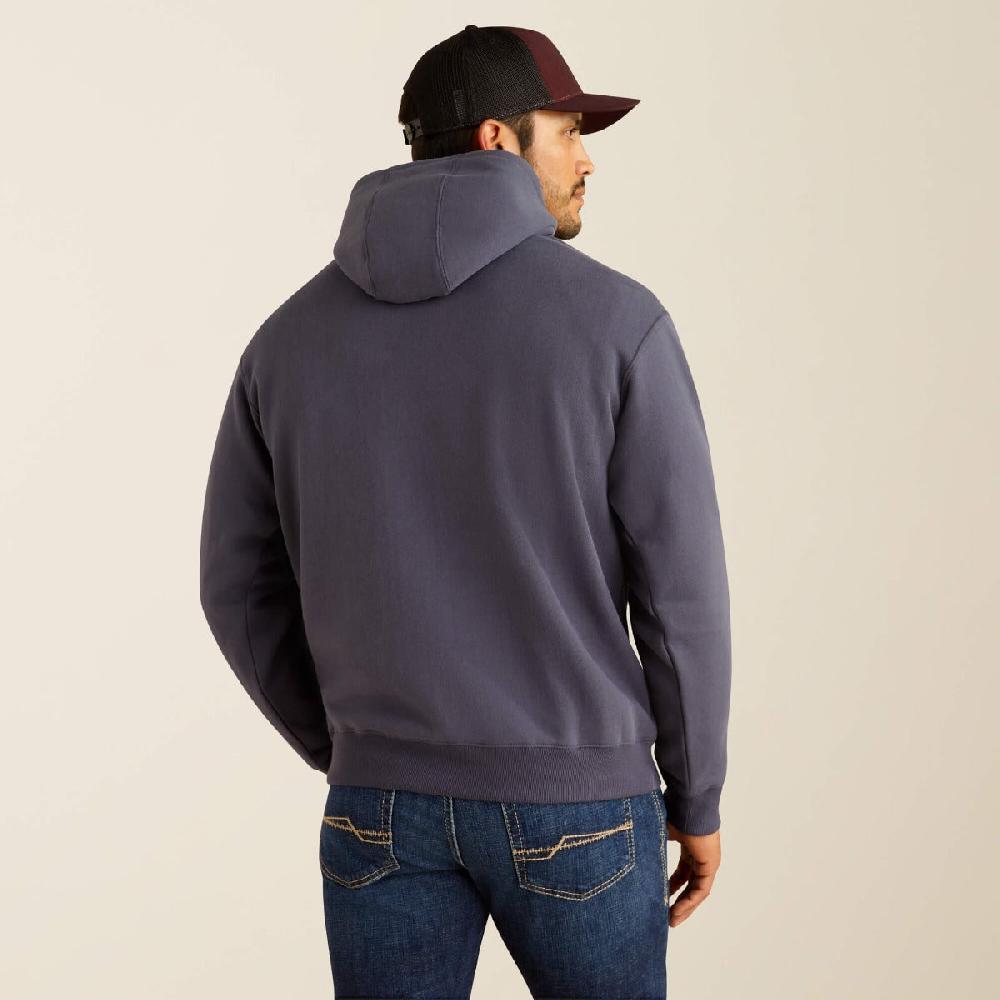 Le Bos Ariat Grey Southwestern Longhorn Men's Hoodie 10052004