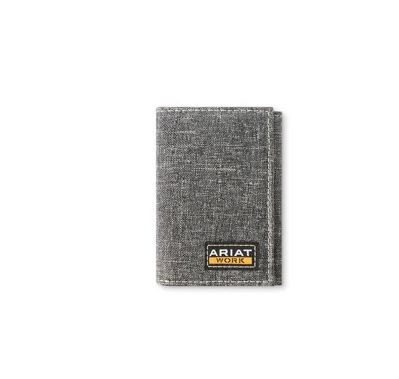 le bos Ariat Grey Trifold Men's Work Wallet A3402906