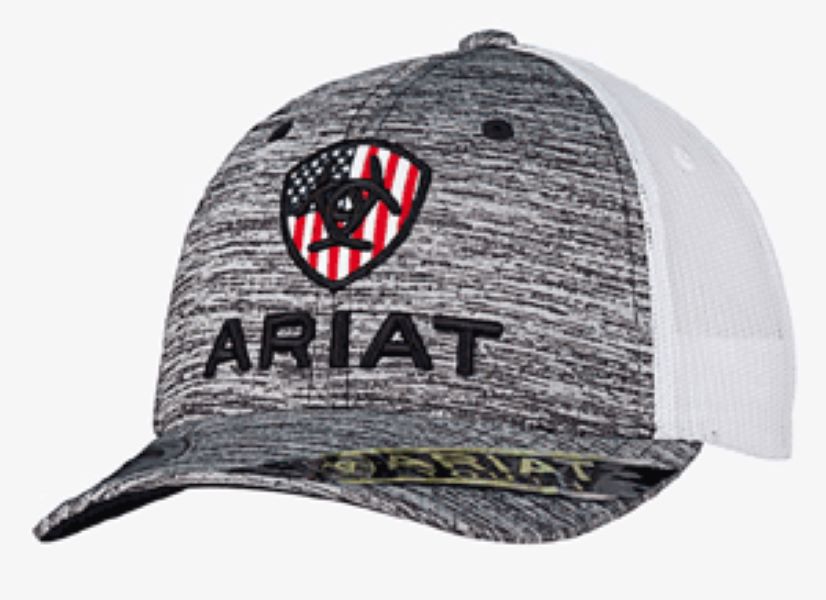 le bos Ariat Grey Youth Cap with Ariat Logo Flag Patch A300008706