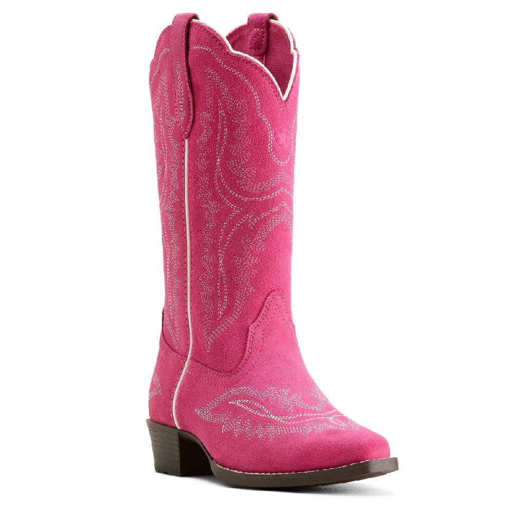 le bos Ariat Haute Pink Suede Casanova Girl's Snip Toe Western Boots 10053780