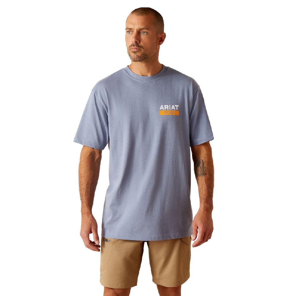 Le Bos Ariat Infinity Heather Rebar Cotton Strong Roughneck Men's Short Sleeve Graphic T-Shirt 10048749