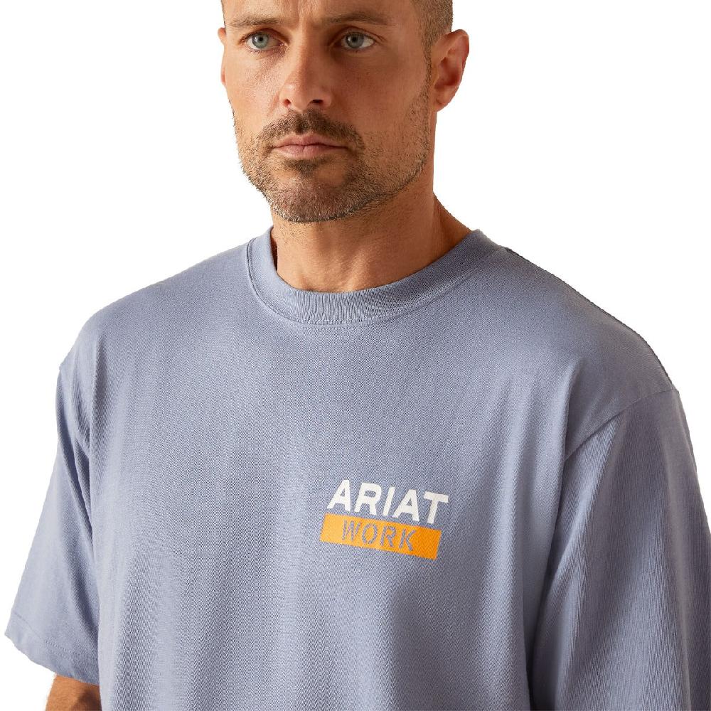 Le Bos Ariat Infinity Heather Rebar Cotton Strong Roughneck Men's Short Sleeve Graphic T-Shirt 10048749