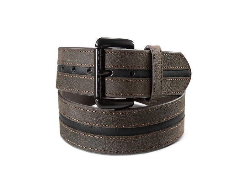 le bos Ariat Iron Coffee Men's Work Belt with Black Roller Buckle A1701534