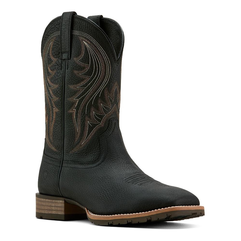 le bos Ariat Jasper Black Hybrid Rancher 11 inch Wide Square Toe Men's Cowboy Boots 10061277