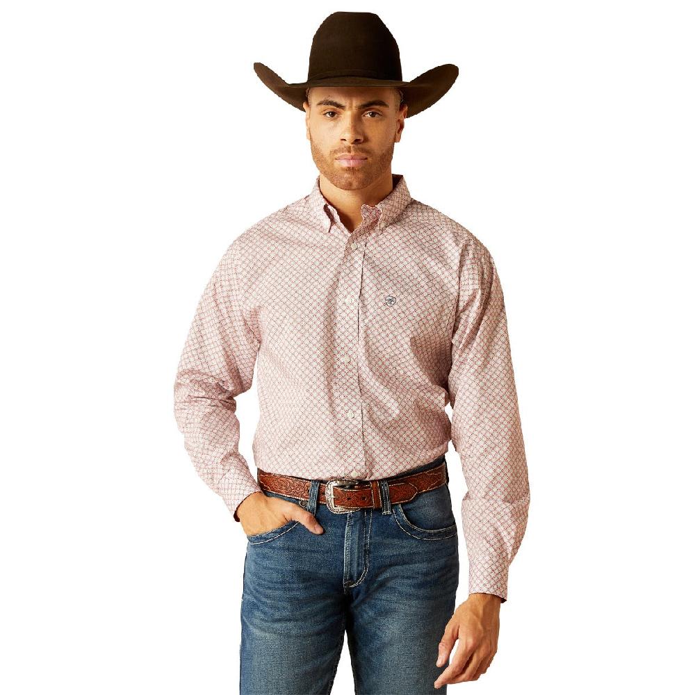 le bos Ariat Light Blue Wrinkle Free Larson Men's Classic Fit Shirt 10052384