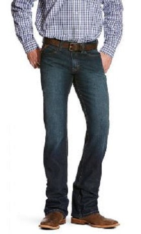 le bos Ariat Men's Dark Indigo M7 Straight Leg Slim Fit Stretch Jeans 10026041