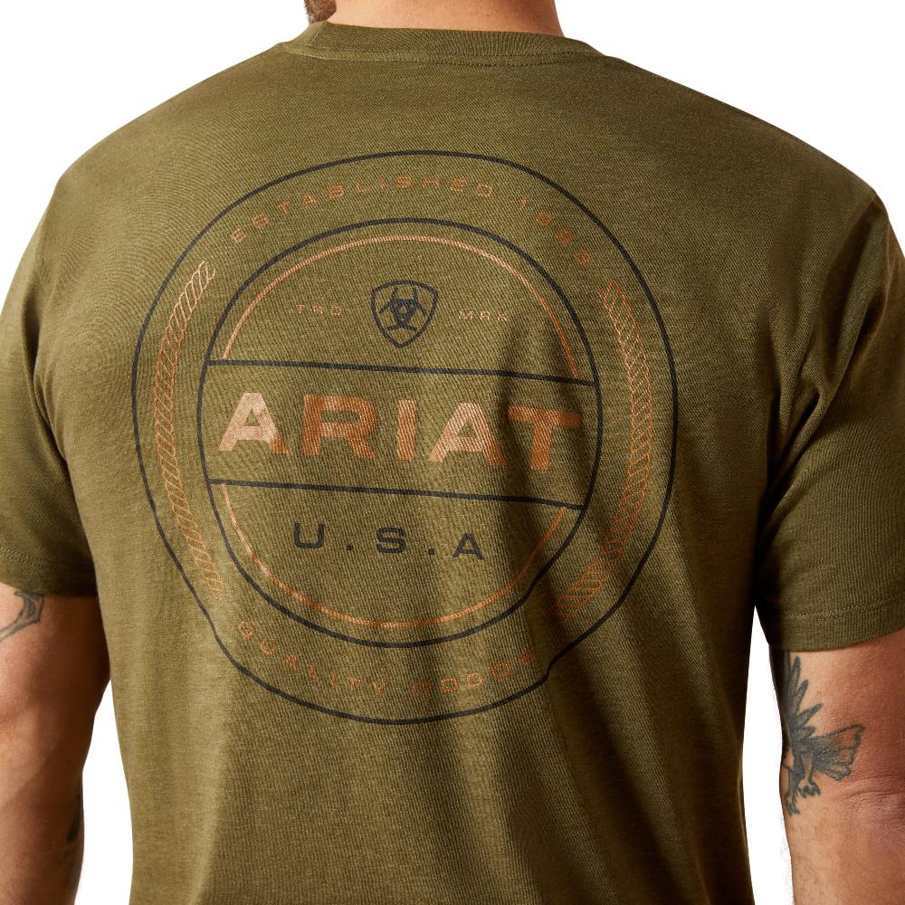 le bos Ariat Military Heather Ropers Seal Men's T-Shirt 10065888