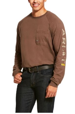 le bos Ariat Moss Rebar Cottonstrong Graphic Long Sleeve T-Shirt 10027904