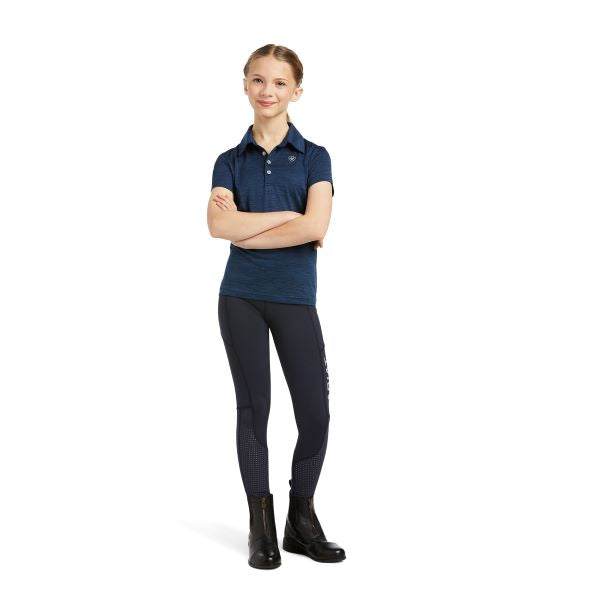 Le Bos Ariat Navy Laguna Youth Polo Riding Shirt 10039498